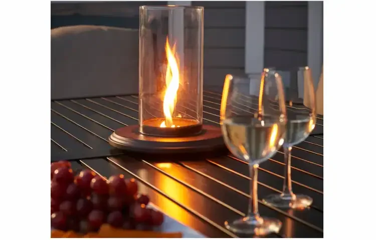 Intrigue Table Top Outdoor Lantern - Evening Setting