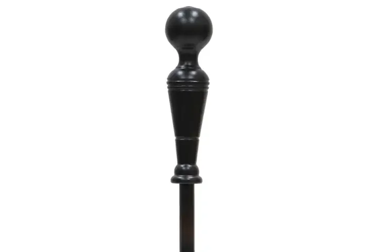 Plymouth Fireplace Tool Set – Cast & Wrought Iron, Black Powder-Coated Handle in Square Base