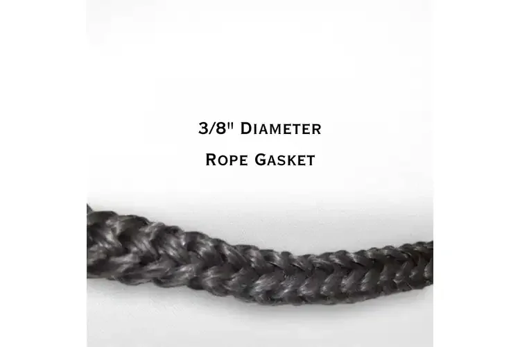 3/8" Diameter Fiberglass Rope Gasket In Black | 5 ft and 7 ft