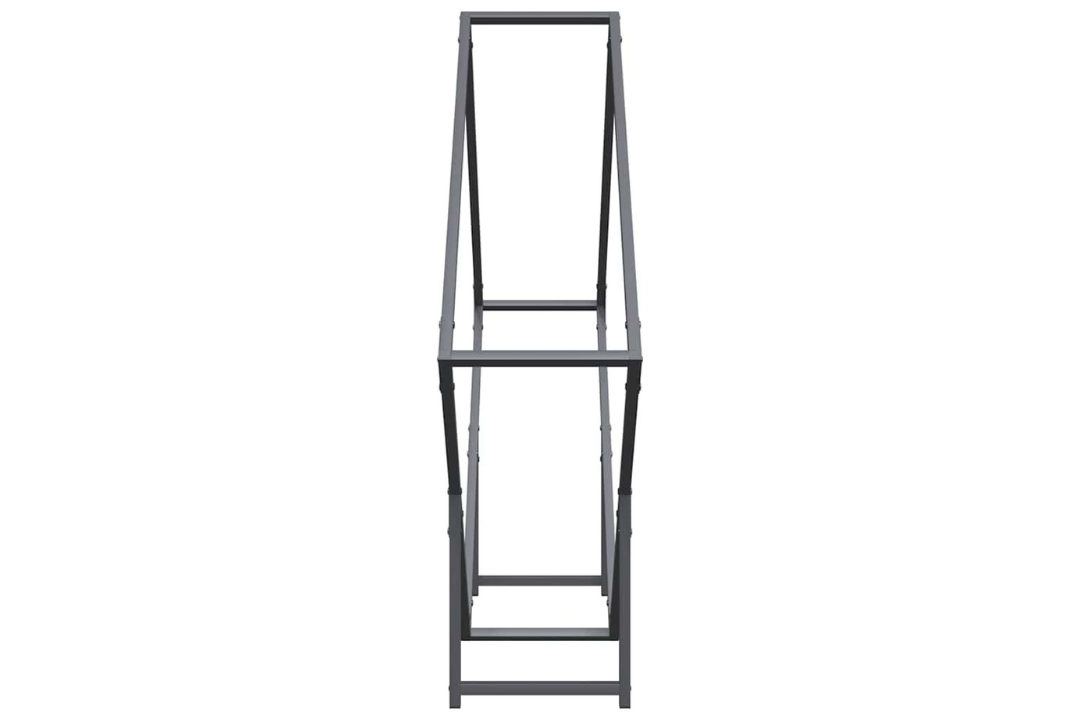 Space-Saving Firewood Rack 100 x 25 x 100 cm in Anthracite Made of Cold-Rolled Steel