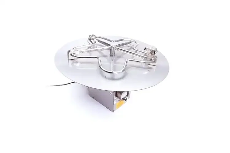 HPC Round Flat Fire Pit Insert Electronic Ignition On Off Standard Burner