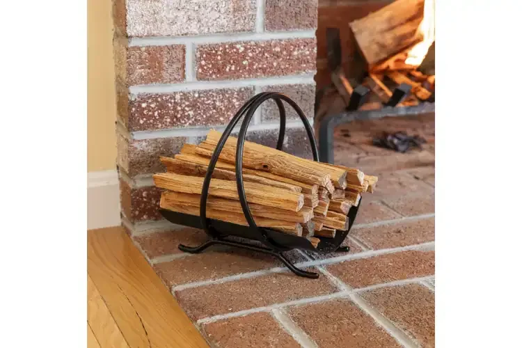 Colonial Fatwood Caddy – Wrought Iron Basket with 4 lbs. of Fatwood