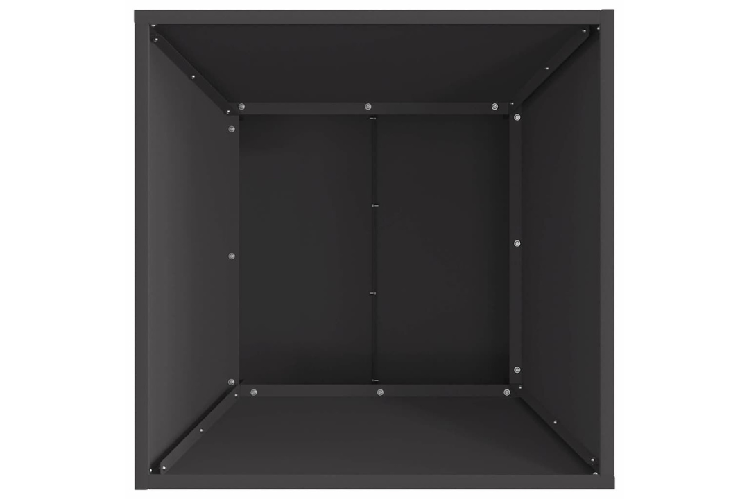 High-Quality Fire Pit Square 60 x 60 x 35 cm in Black Cold-Rolled Steel