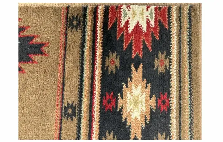 Desert Brown Rectangular Olefin Hearth Rug CloseUp