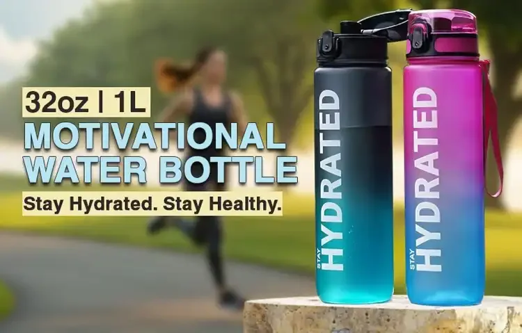 32 oz Inspirational Sports Water Bottle with Time Markers