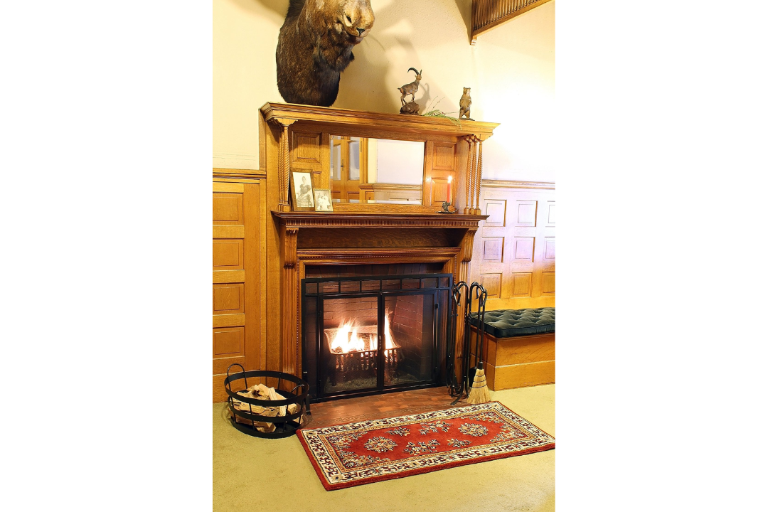 Sidelight Classic Fireplace Screens with Doors in 39" W x 31" H in Black Powder Coated Finish