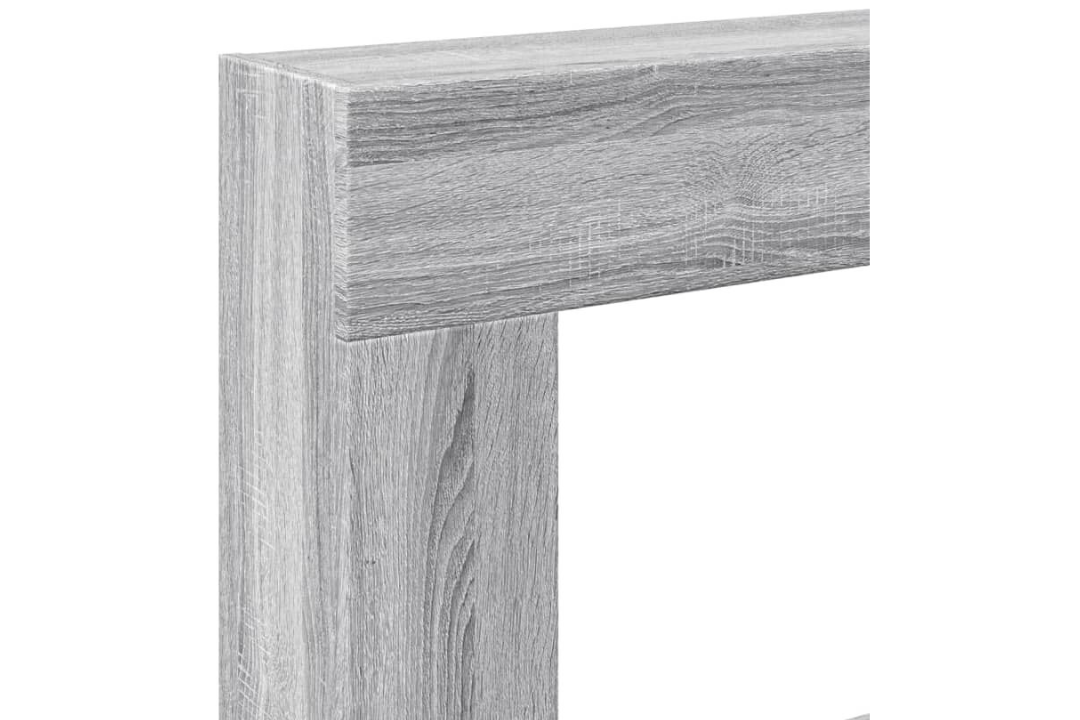 Functional Fireplace Surround 81 x 18 x 82 cm in Gray Sonoma Made of Engineered Wood
