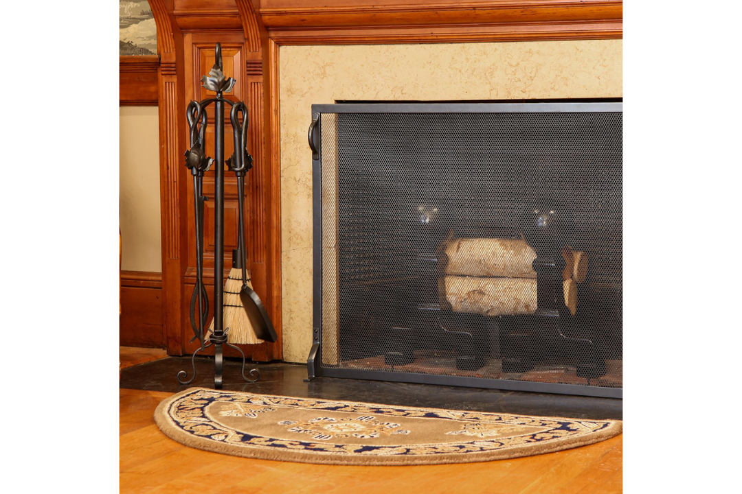 Maple Leaf Fireplace Tool Set in Graphite