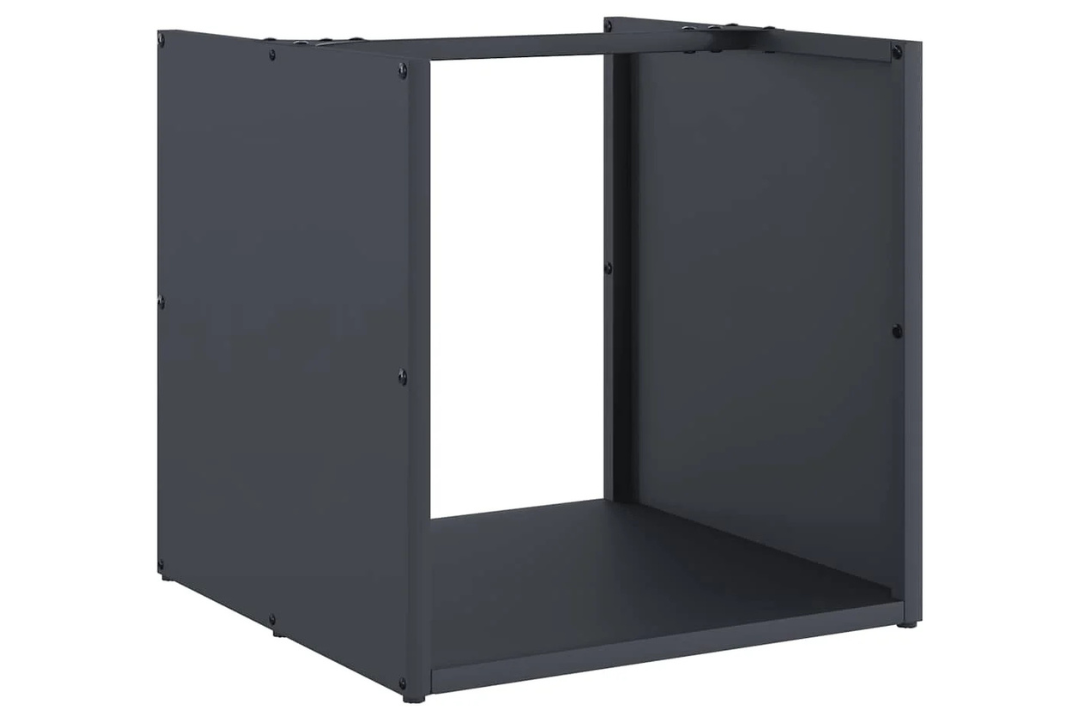 Sleek Firewood Rack Anthracite 40 x 40 x 40 cm Cold-Rolled Steel
