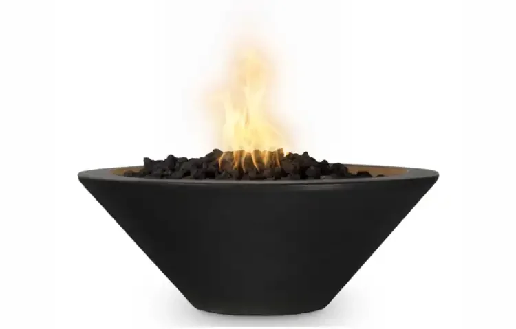 24-Inch Cazo Gas Fire Bowl Black