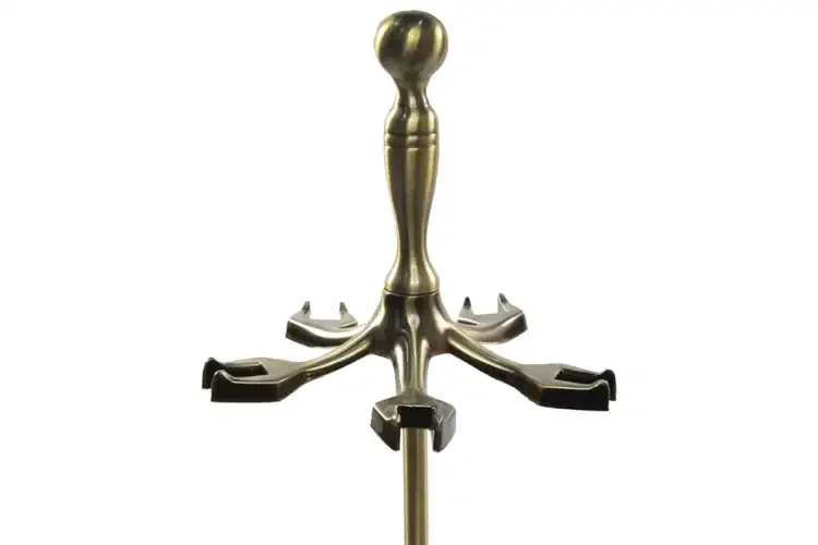 Concord Fireplace Tool Set Yoke in Antique Brass Finish, Cast & Wrought Iron