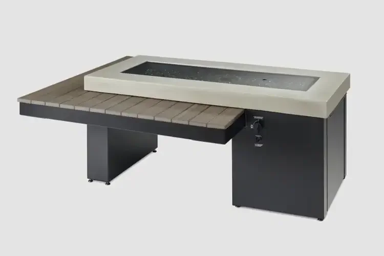 Uptown Coastal Grey Linear Gas Fire Table Cover