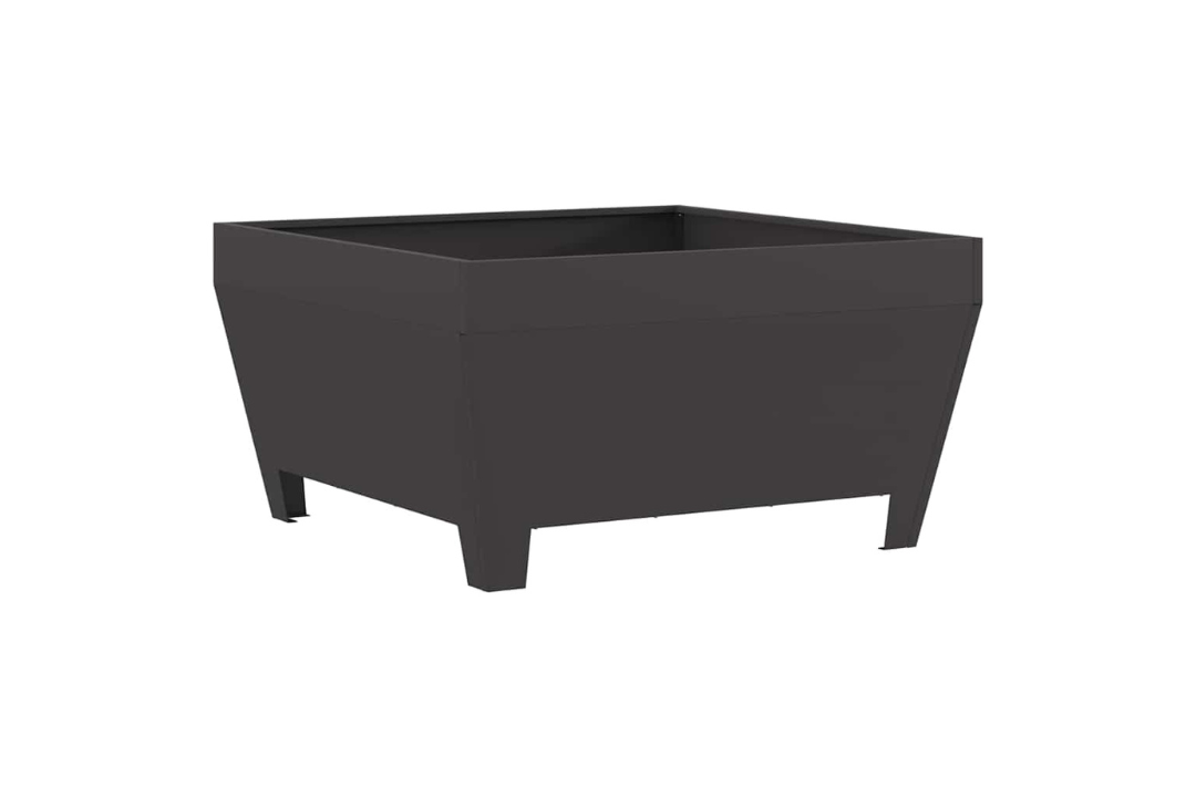 Fire Pit Square 80 x 80 x 43 cm Steel in Black
