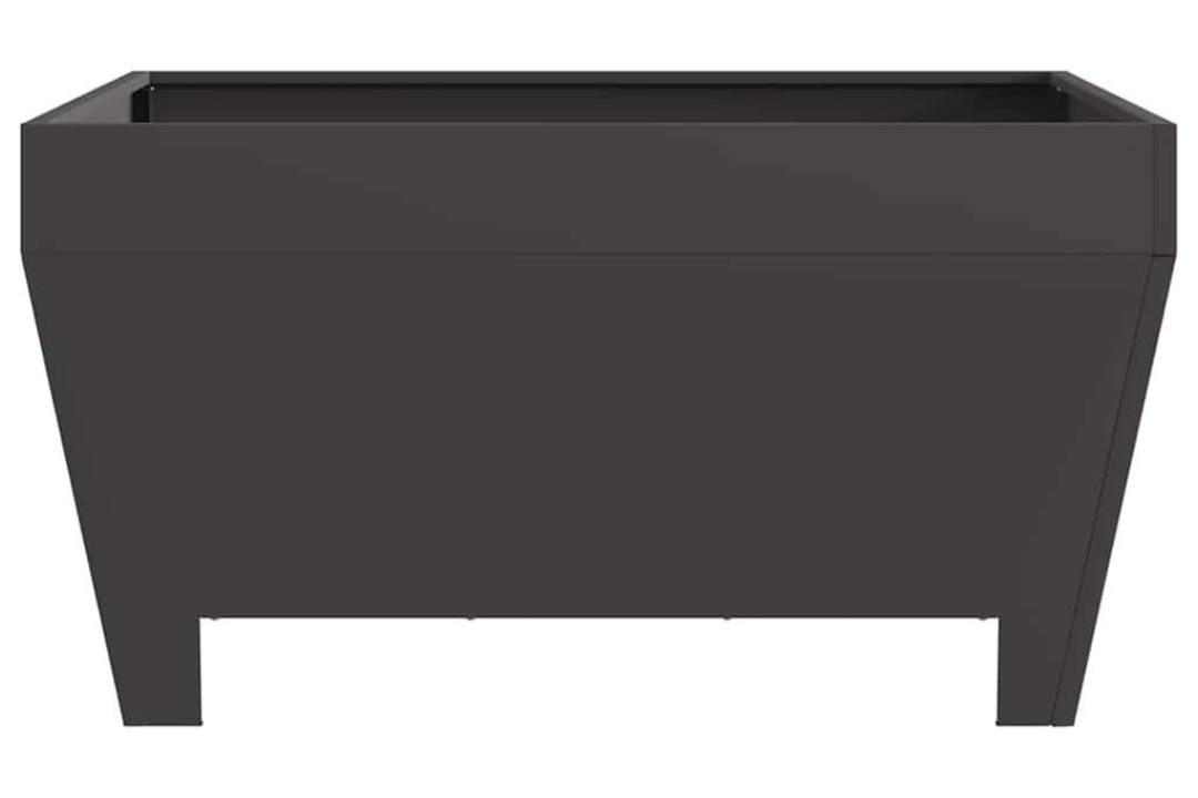 High-Quality Fire Pit Square 80 x 80 x 43 cm Steel in Black Cold-Rolled Steel