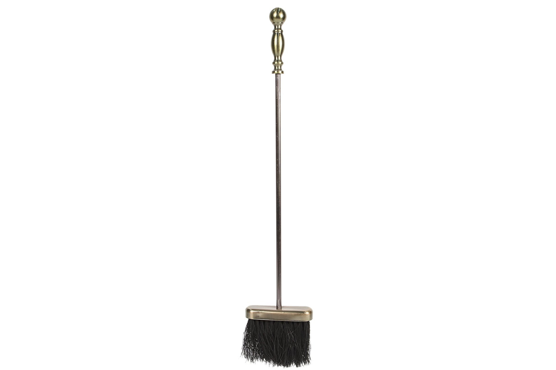 Sutton Fireplace Tool Set Brush in Antique Brass