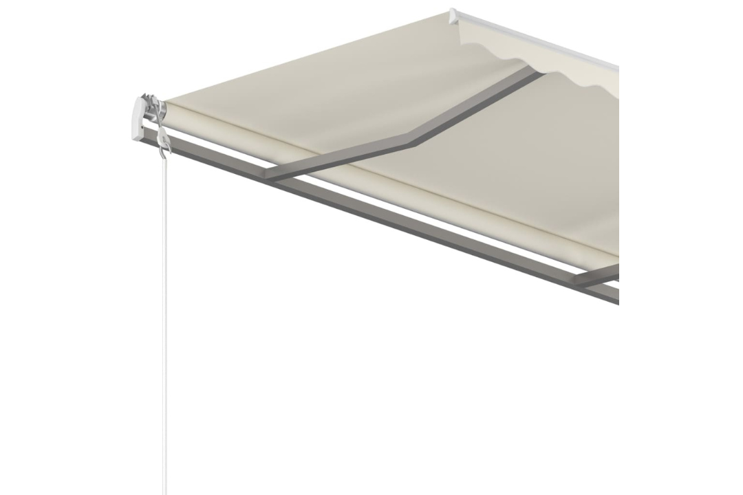 Automatic Retractable Awning 400x300 cm Cream Aluminum Frame