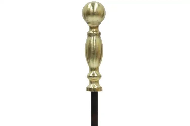 Oxford Fireplace Tool Set in Black & Polished Brass Handle