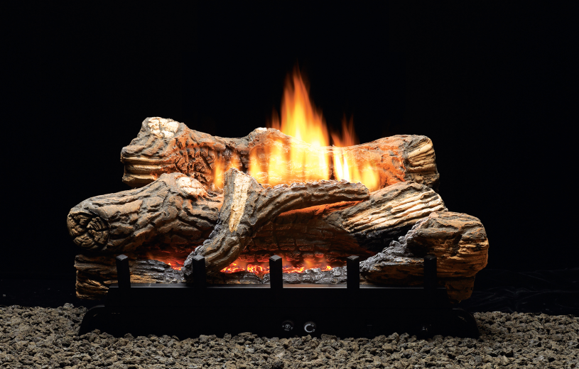 Flint Hill Ventless Gas Log Set with Contour Burner
