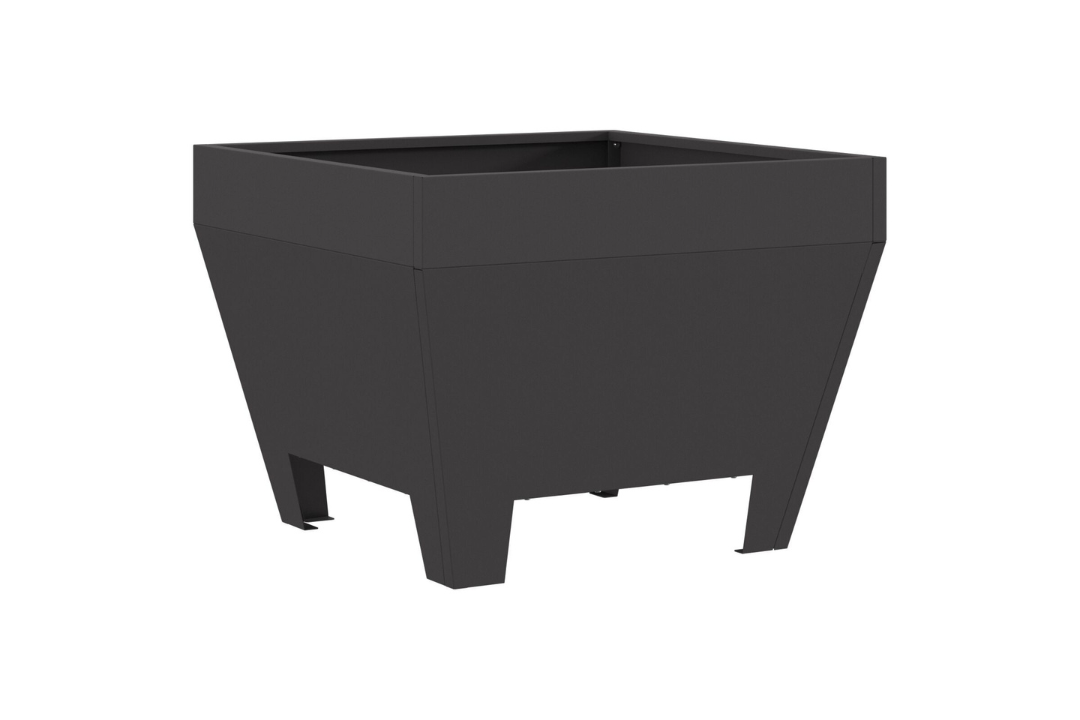 Square Fire Pit 50 x 50 x 38 cm in Black
