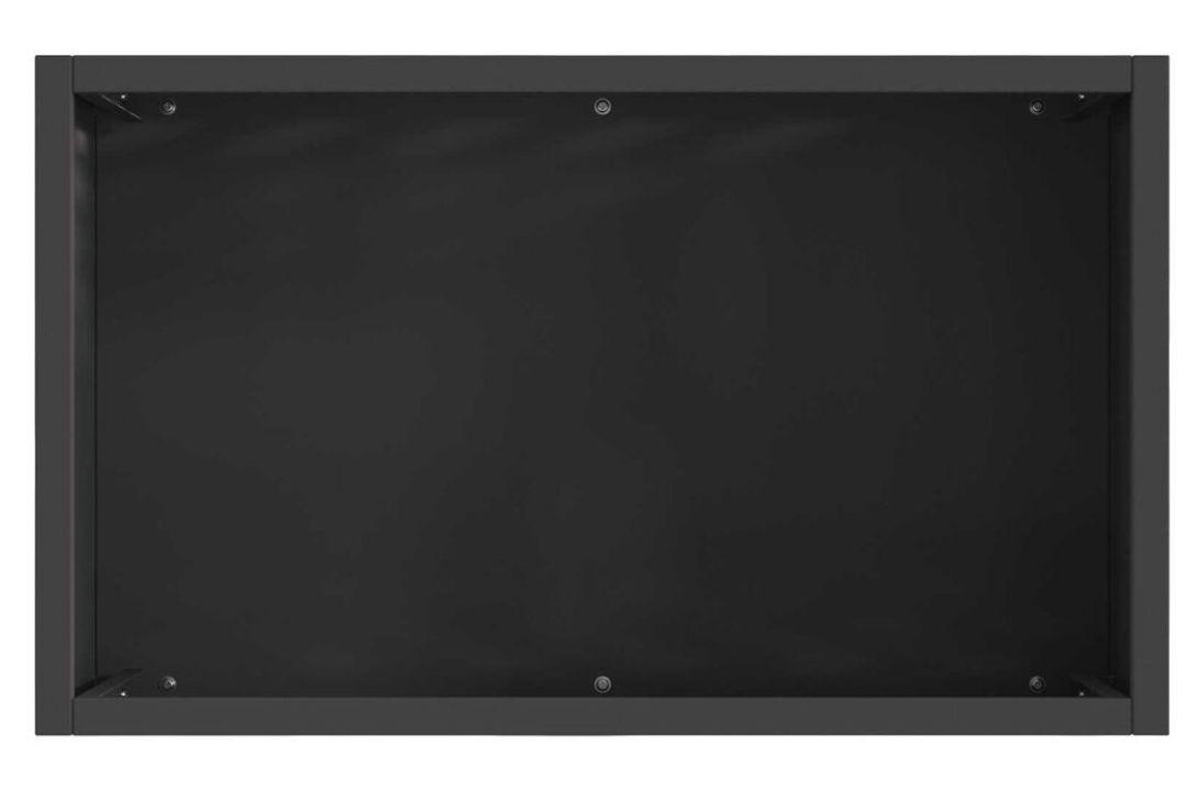Modern Fire Pit Rectangular 50 x 30 x 40 cm in Black Cold-Rolled Steel