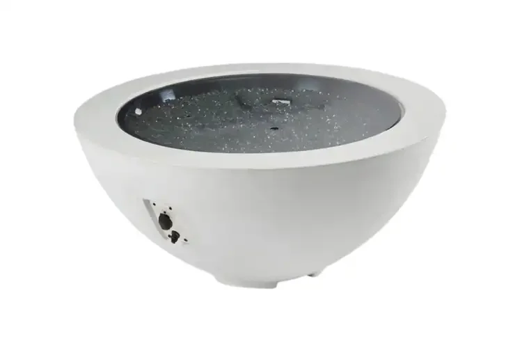 Cove White 42" Round Gas Fire Pit Bowl Cover Included