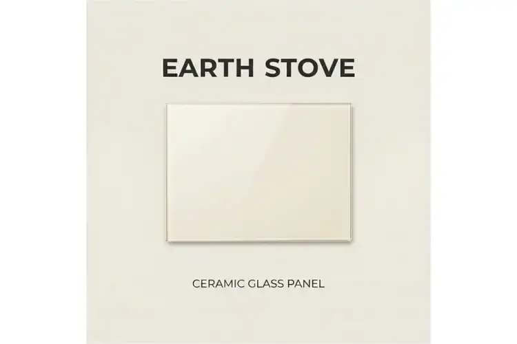 Earth Stove 710R Ceramic Glass Panel – 11" x 6"