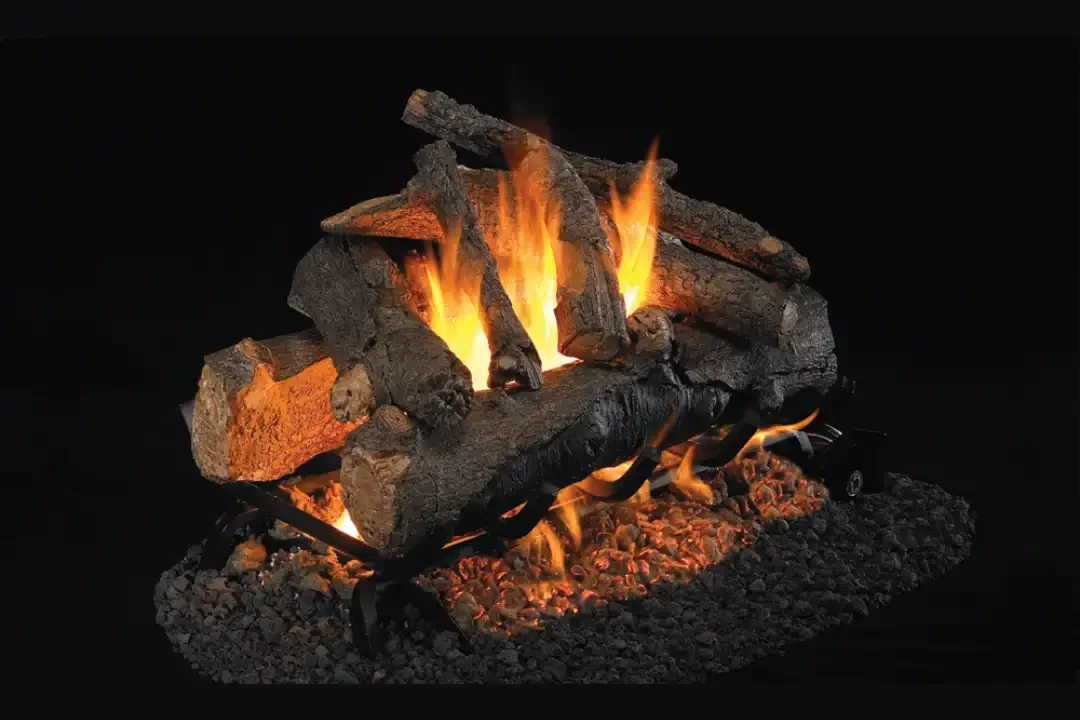 Real Fyre  American Oak See-Thru Gas Log 18" Set with Burner