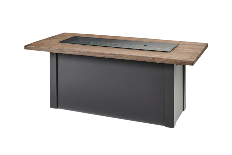 Havenwood 62" Graphite Grey Rectangular Gas Fire Pit Table Cover Included