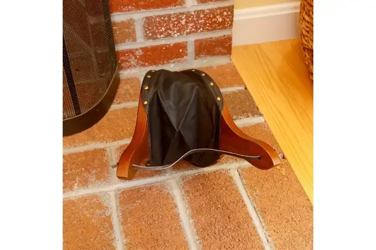 Functional Town & Country Fireplace Bellows – Mango Wood, Leather & Brass