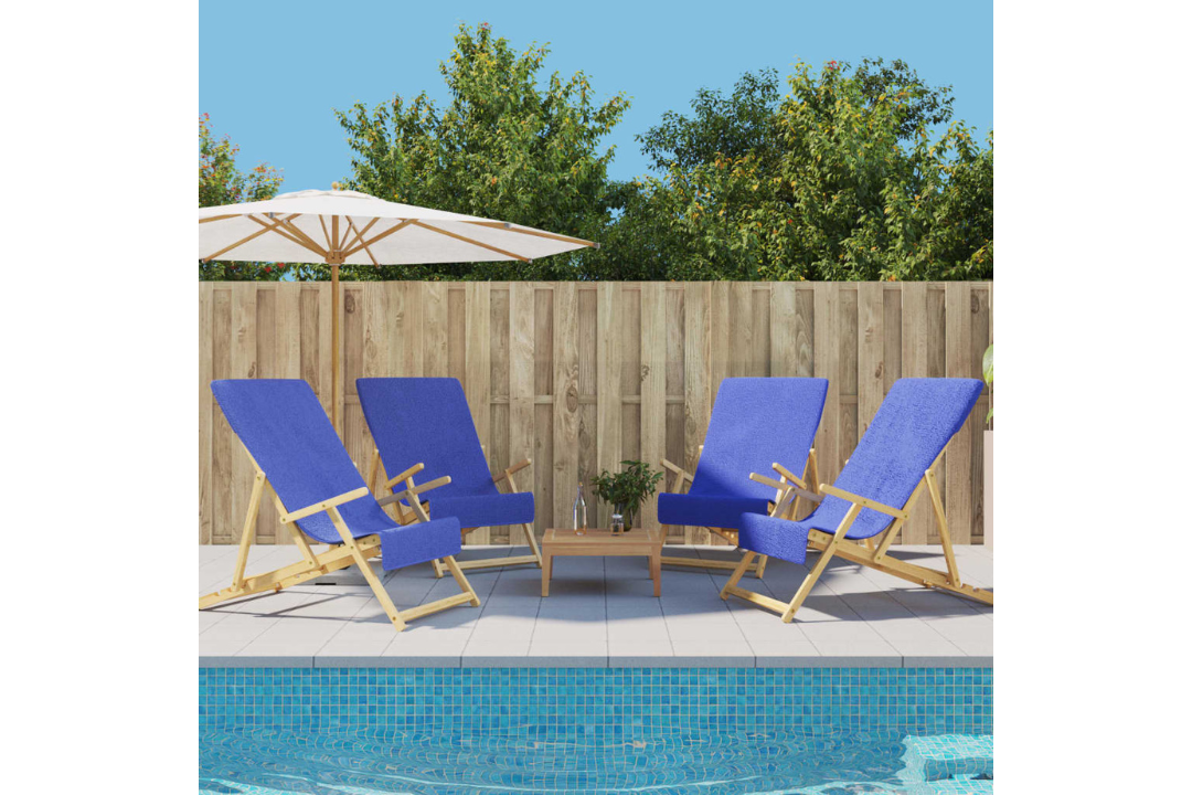 Beach Towels 4 pcs – 60 x 135 cm in Royal Blue with 400 GSM Cotton Blend