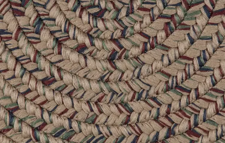 Braided Multicolor Beige Reversible Polypropylene Hearth Rug – Goods of the Woods Close Up