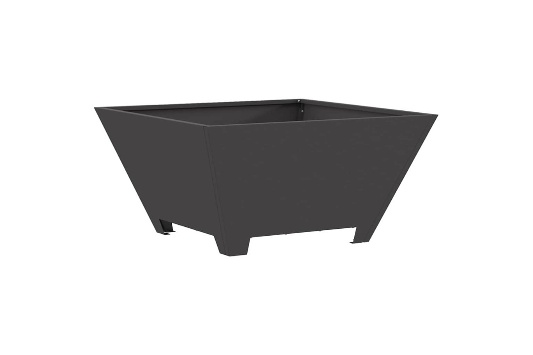 Fire Pit Square 60 x 60 x 30 cm in Black