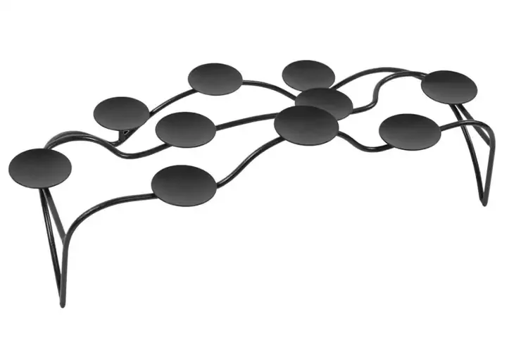 Contours Hearth Candelabra with Ten (10) Votives