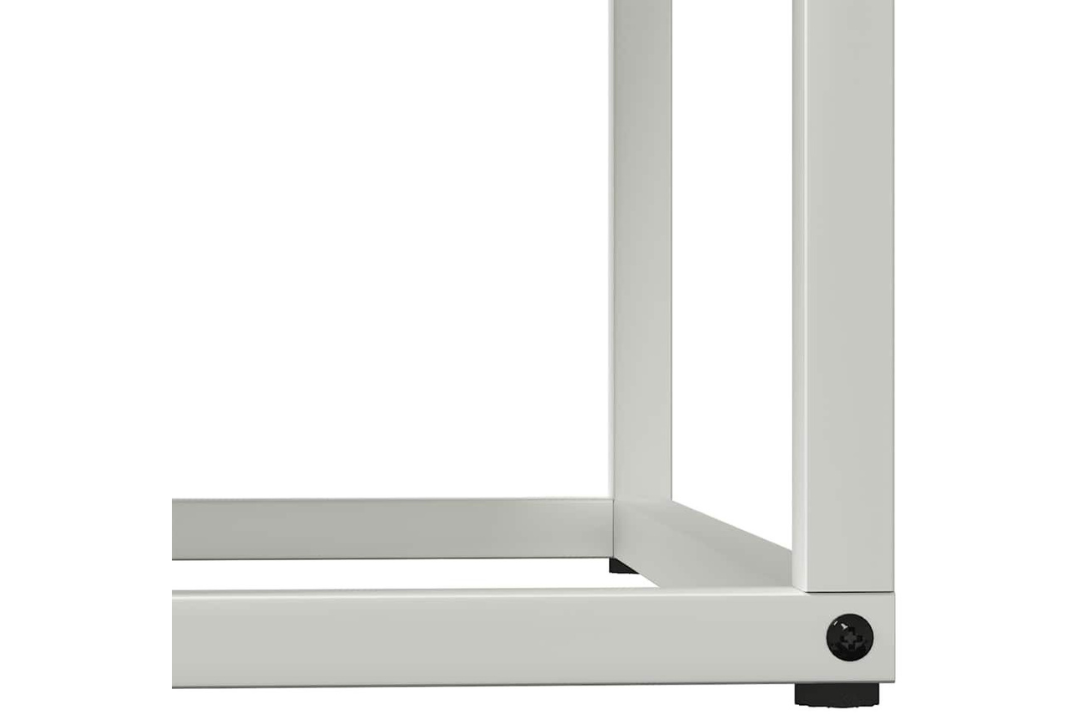 Chic Firewood Rack 69.5 x 35 x 81 cm in White Made of Cold-Rolled Steel