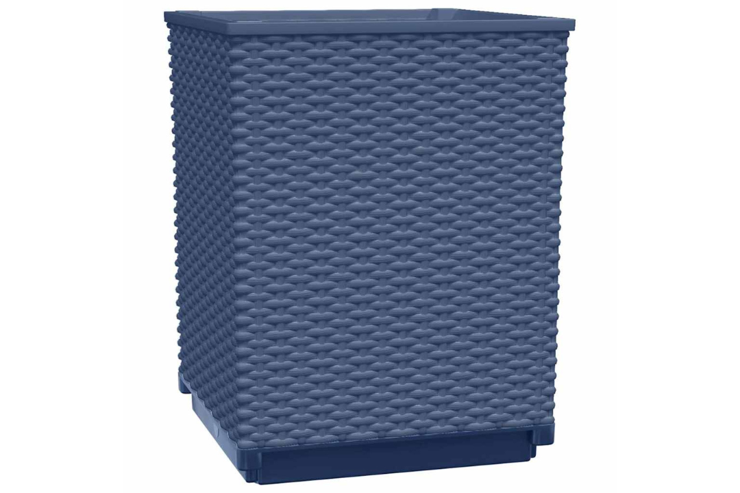 Lightweight Planters 4 pcs 30x30x37 cm Polypropylene Decorative Inlays in Blue Grey