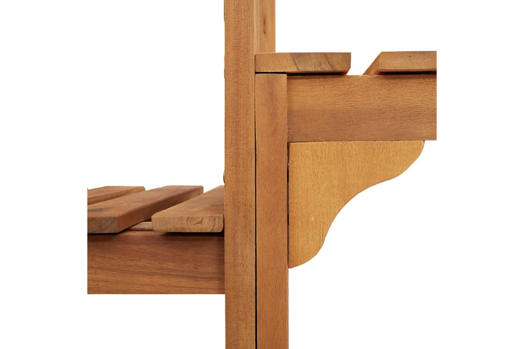 Hot Tub Surround – Square Build from Solid Acacia Wood in 230 x 230 x 55.5 cm and Natural Warm Tone