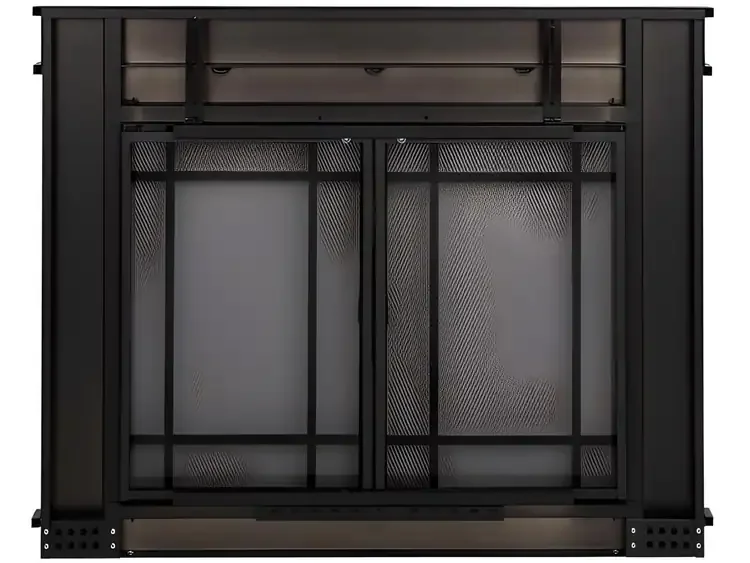 Finley Fireplace Glass Door Backview Of Frame