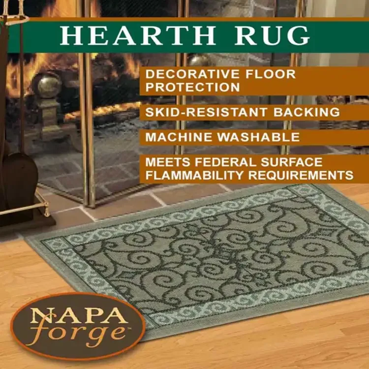 Pilgrim Eastly Leaf Hearth Rug Lifestyle