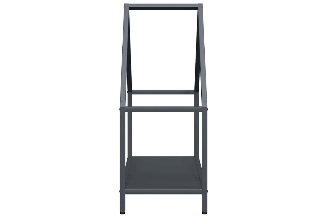 Modern Firewood Rack 60 x 25 x 60 cm in Anthracite Made of Cold-Rolled Steel