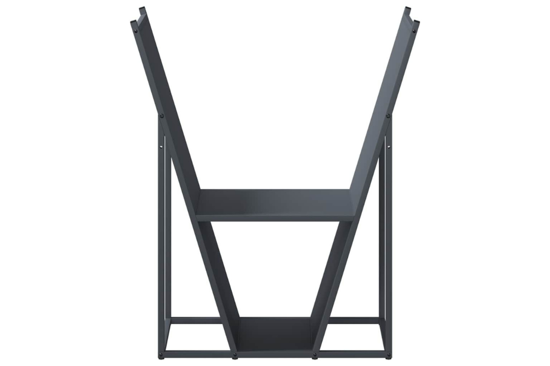 Stylish Firewood Rack 69.5 x 35 x 81 cm in Anthracite Made of Cold-Rolled Steel
