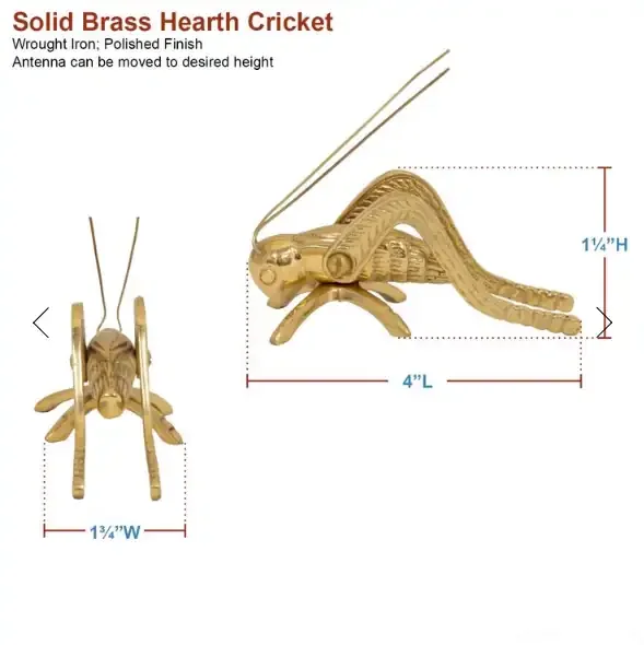 Solid Brass Hearth Cricket Specifications