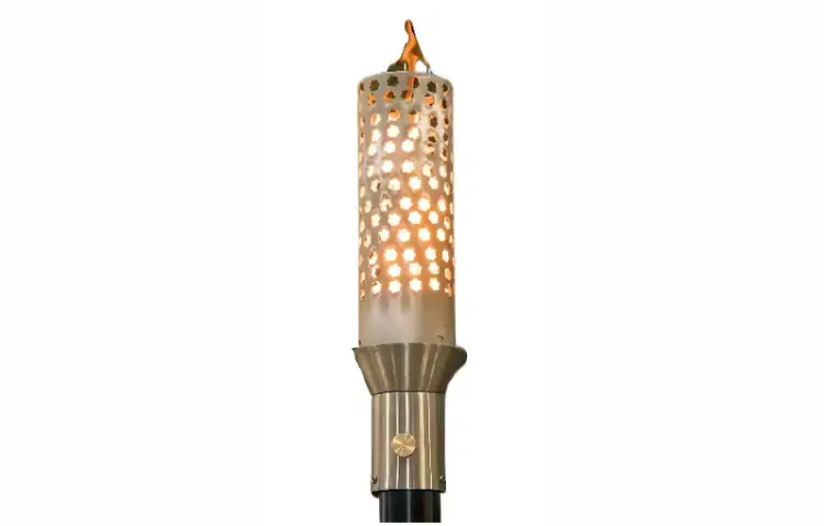 Honeycomb Stainless Steel Gas Tiki Torch Head – Modern Outdoor Lighting