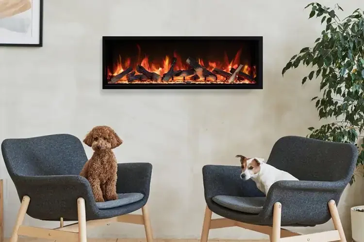 Amantii Symmetry Bespoke Extra Tall Built-In Electric Fireplace