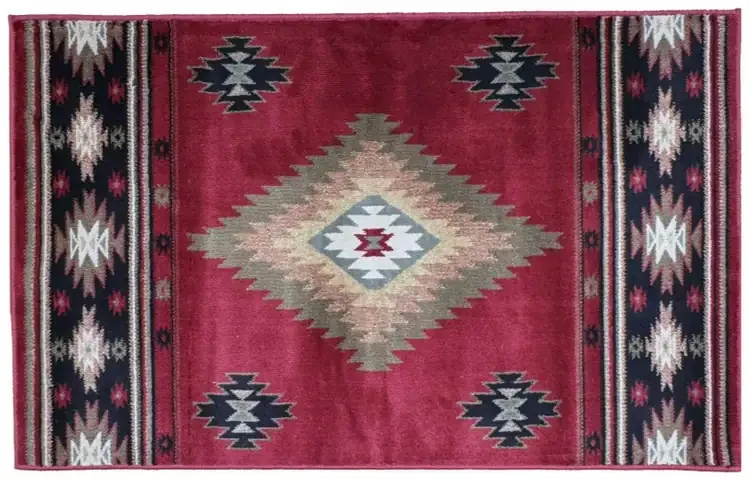 Desert Red Rectangular Olefin Hearth Rug – 30" x 50"
