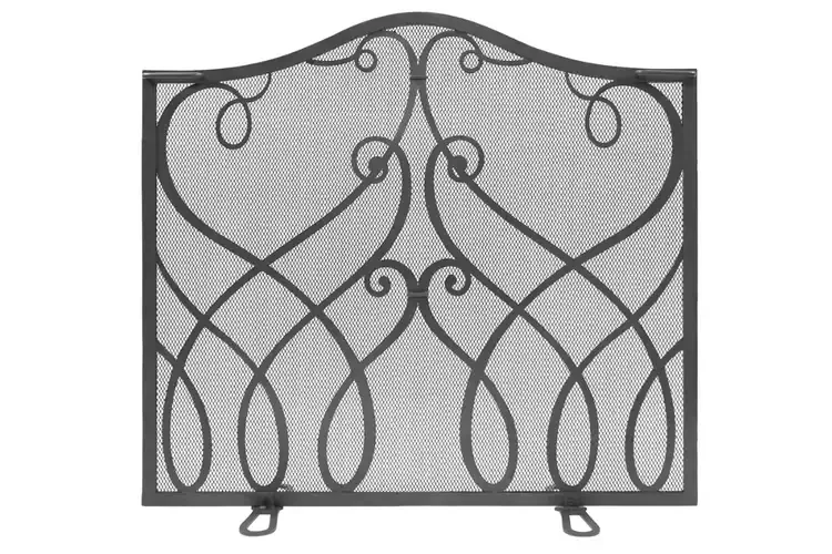 Cypher Flat Fireplace Screen in Graphite