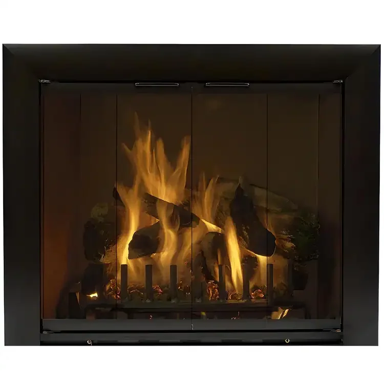 Reflection Masonry Fireplace Glass Door – Matte Black | HearthCraft Essentials
