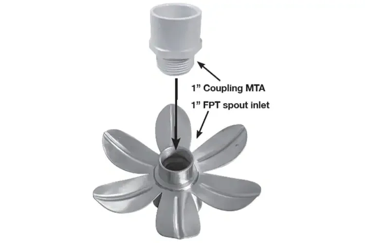 Brass Flower Spout – 6 Petals Daffodil | Outdoor Garden Wall Water Feature Easy to Install