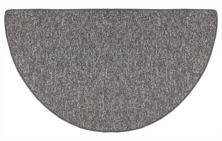 Homefire Grey Half Round Polypropylene Hearth Rug – 27" x 48"