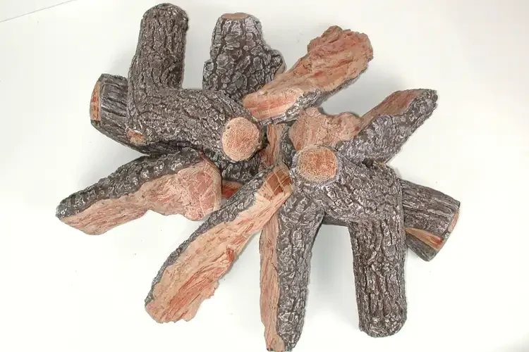 FP30BR Bark/Split FirePit Logs with 30-inch diameter footprint top view