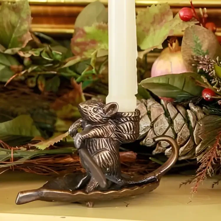 Intrepid Mouse Candle Holder